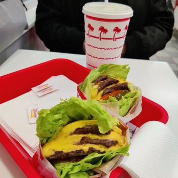 In-N-Out Burger - 3 x 3 protein style, animal style add, chopped chiles and a large sugar free lemonade for good measure. - Fast Food Near Me - Rancho Cordova, California In-N-Out Burger - 3 x 3 protein style, animal style add, chopped chiles and a large sugar free lemonade for good measure. - Fast Food Near Me - Rancho Cordova, California