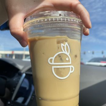 White Rabbit Espresso - Iced oat vanilla latte - Cafes Near Me - Newport, Oregon