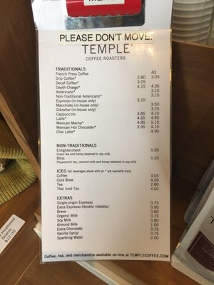 Menu photo 7 Temple Coffee Sacramento, CA