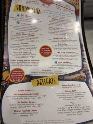 Menu photo 2 Stardust Diner Vancouver, WA Menu photo 2 Stardust Diner Vancouver, WA