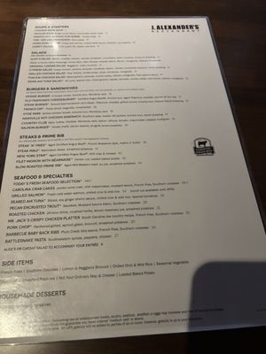 Menu photo 3 J. Alexander's Oak Brook, IL