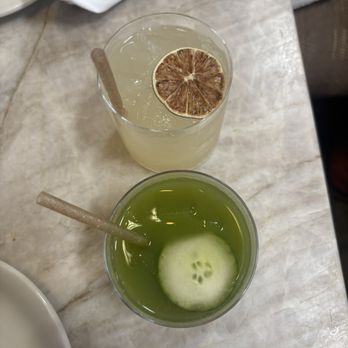 Great White - Green juice, sparkling yuzu lemonade - New American Near Me - Los Angeles, California