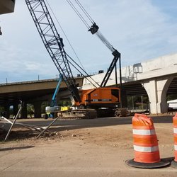 Highway 290 - It was Sunday, July 9. No body was working.