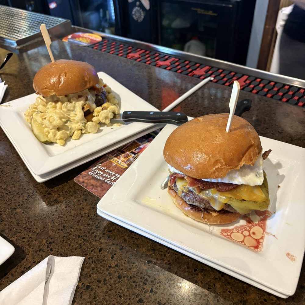 Rehab Burger Therapy - Spicy Mac & Cheese burger and Hangover burger - Burgers Near Me - Scottsdale, Arizona Rehab Burger Therapy - Spicy Mac & Cheese burger and Hangover burger - Burgers Near Me - Scottsdale, Arizona