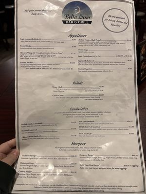Menu photo 1 Bella Luna North Providence, RI Menu photo 1 Bella Luna North Providence, RI