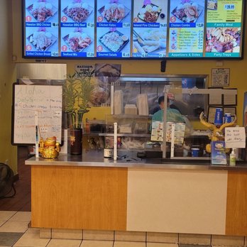 Sunny Hawaiian BBQ - a restaurant counter and menus - Hawaiian Near Me - Sacramento, California