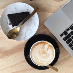 The Nourish'd Kitchen - Flat white and flourless chocolate cake!