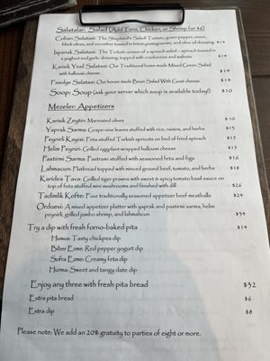 Menu photo 2 Sofra Restaurant Edmonton, AB