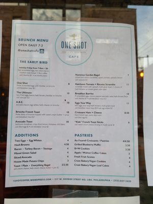 Menu photo 6 One Shot Coffee Philadelphia, PA Menu photo 6 One Shot Coffee Philadelphia, PA
