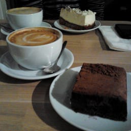 5.50 euro tea/coffee and cake deal. The yummiest brownie in the world!!!