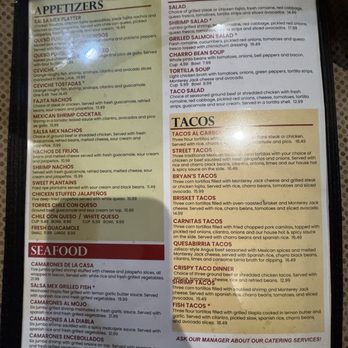 Salsa Tex Mex - Menu - Tex-Mex Near Me - Plano, Texas