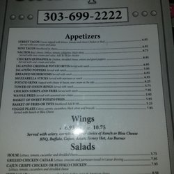Steel Tips Bar - Front of the Menu