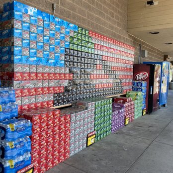 Safeway - a wall of soda cans and soda machines - Grocery Near Me - Coeur D'alene, Idaho