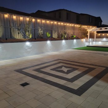 Best Vaea Concrete - Aspen paver backyard patio at night... - Masonry/Concrete Near Me Best Vaea Concrete - Aspen paver backyard patio at night... - Masonry/Concrete Near Me