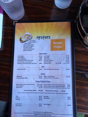 Menu photo 7 Billy's Oyster Bar Panama City Beach, FL Menu photo 7 Billy's Oyster Bar Panama City Beach, FL