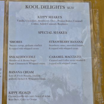 Kippy's Kustard - The menu. - Ice Cream & Frozen Yogurt Near Me - Roanoke, Virginia Kippy's Kustard - The menu. - Ice Cream & Frozen Yogurt Near Me - Roanoke, Virginia