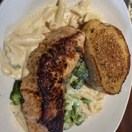 Salmon on top of pasta Salmon on top of pasta