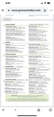 Menu photo 4 The Grove Wine Bar & Kitchen Austin, TX Menu photo 4 The Grove Wine Bar & Kitchen Austin, TX