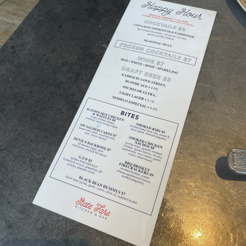 State Fare Kitchen & Bar - Happy Hour - New American Near Me - Houston, Texas State Fare Kitchen & Bar - Happy Hour - New American Near Me - Houston, Texas