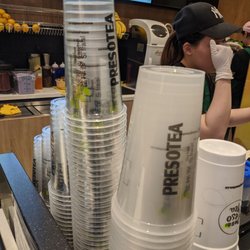 Freshly Squeezed - Regular sized cups at the back, large sizes cups in the foreground