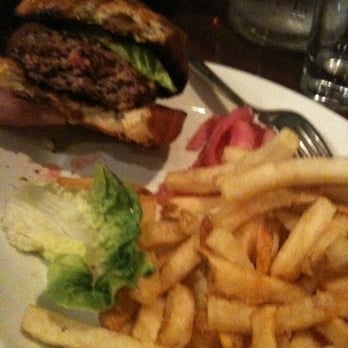 Nopa - Grass fed hamburger pickled oinions and fries - New American Near Me - San Francisco, California Nopa - Grass fed hamburger pickled oinions and fries - New American Near Me - San Francisco, California