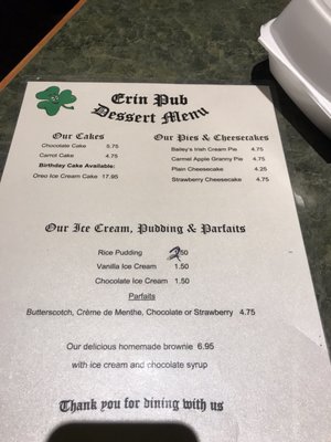 Menu photo 4 Erin Pub Norwood, PA
