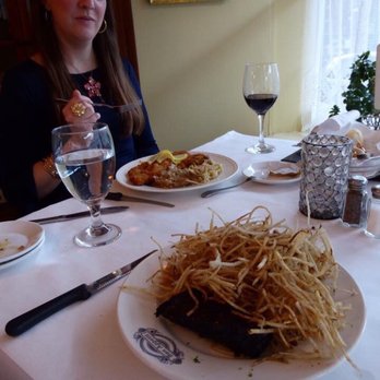 Fritz and Frites - Steak y frites and Wiener schnitzel. So so delicious. - French Near Me - Galena, Illinois