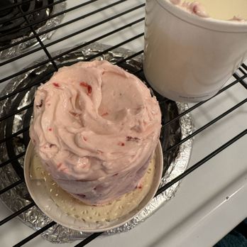 Cake Monkey Bakery - Raspberry Red Velvet mini cake outside - Bakeries Near Me - Los Angeles, California