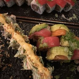 Clockwise: Protein roll, Hawaii roll, Soho roll