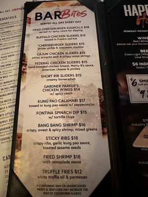 Menu photo 3 Federal American Grill Oak Ridge North, TX