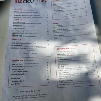 Bar Cicotti - The food menu - Cafes Near Me - Bellingham, Washington Bar Cicotti - The food menu - Cafes Near Me - Bellingham, Washington