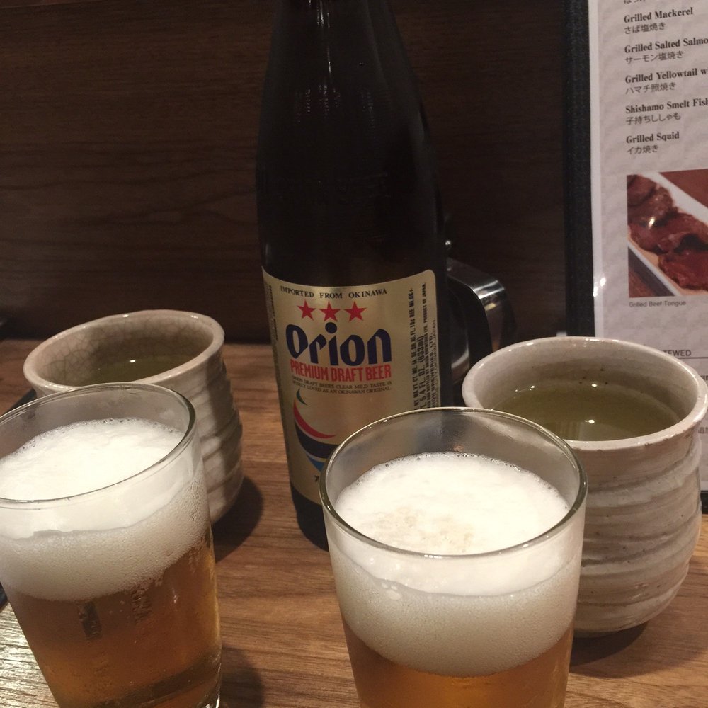 Mr Max - Green tea and Orion beer - Sushi Bars Near Me - Irving, Texas Mr Max - Green tea and Orion beer - Sushi Bars Near Me - Irving, Texas
