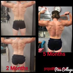 Pro Push Fitness - 5 month progress picture for percentage training and strength training