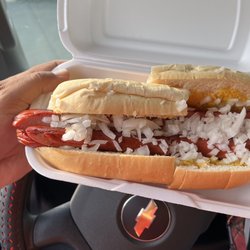 Willie’s Grill & Deli  - My The Big Willie's Hot Dog is almost the size of my steering wheel. Why I keep coming.
