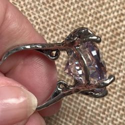 Thompsons Custom Jewelry - Bridged quartz zirconia before, tarnished with no bridge.