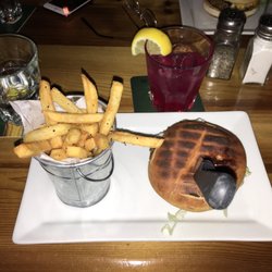 El Furniture Warehouse - London - Mushroom Swiss Burger w/ Pink Lemonade