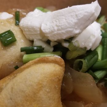 Loaded Pierogi - Cream cheese makes everything better - Canadian (New) Near Me - Ottawa, Ontario Loaded Pierogi - Cream cheese makes everything better - Canadian (New) Near Me - Ottawa, Ontario