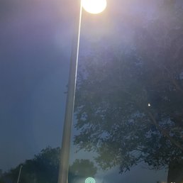 The light directly over our picnic table and 5 feet from my bedroom window.. it was BRIGHT!! The light directly over our picnic table and 5 feet from my bedroom window.. it was BRIGHT!!