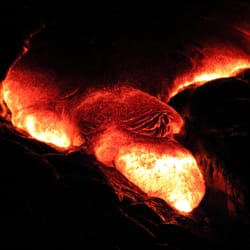 Ahiu Hawaii - Flowing lava up close. This isn't some super zoom. You are literally 5 feet away.