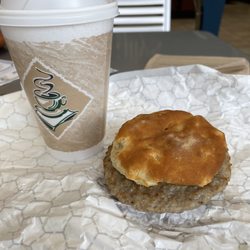 Daily's Dash - Waiting for the Tesla to charge, grabbing a sausage biscuit that's pretty awesome