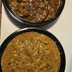 Yats Grandview - Gumbo and red beans and rice  Smothered chicken