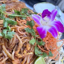 Chicken PAD THAI NOODLE was delicious. Huge portion.