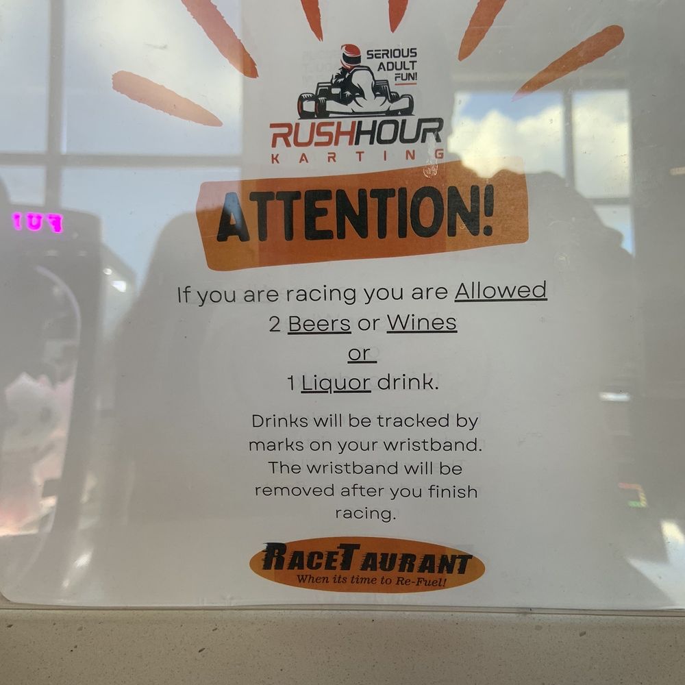 RushHour Karting - RTP - Alcohol available, but watch out if you're waiting to drive the go-karts! - Go Karts Near Me - Morrisville, North Carolina RushHour Karting - RTP - Alcohol available, but watch out if you're waiting to drive the go-karts! - Go Karts Near Me - Morrisville, North Carolina