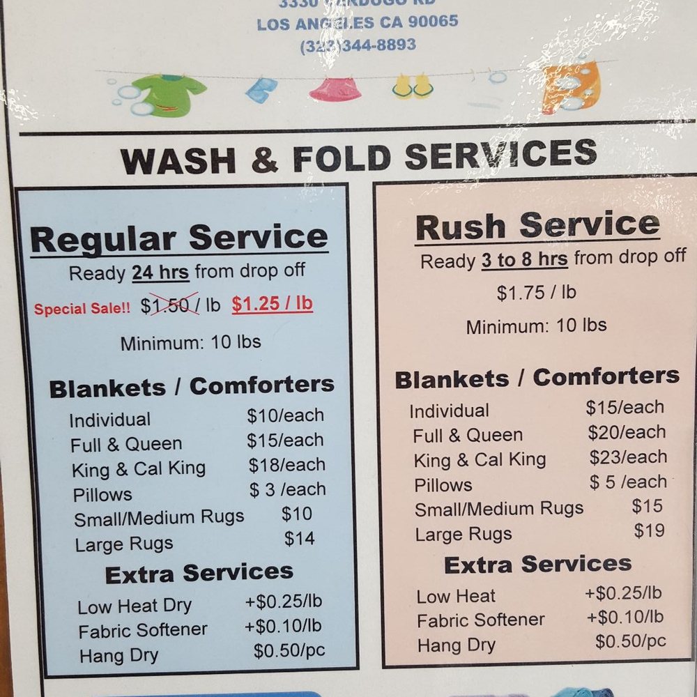 Verdugo Coin Laundry - Wash & Fold Service prices - Laundromat Near Me - Los Angeles, California Verdugo Coin Laundry - Wash & Fold Service prices - Laundromat Near Me - Los Angeles, California
