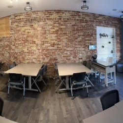 The Arvada Community Room - Panoramic shot from back to front of the main room (panoramic view makes the room look smaller than it is)