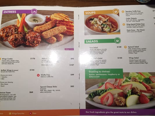 Menu photo 4 Wings Puerto Vallarta, JAL