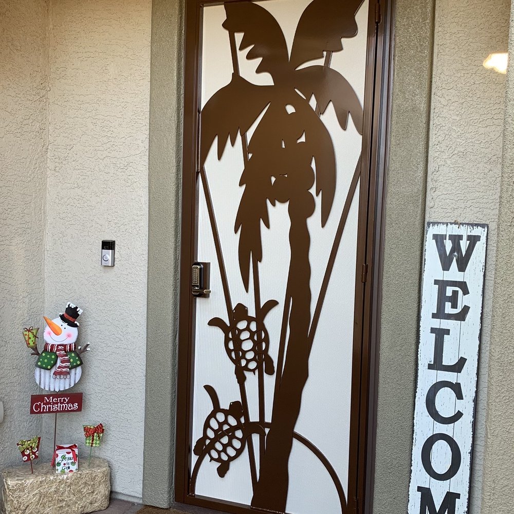 Custom Customs - Security screen door from outside - Fences & Gates Near Me - Henderson, Nevada Custom Customs - Security screen door from outside - Fences & Gates Near Me - Henderson, Nevada