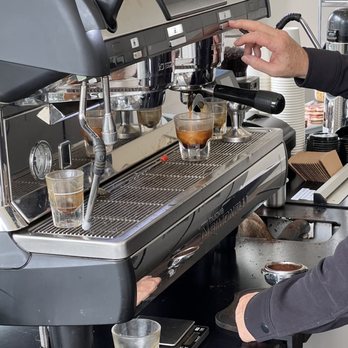 Cuppa Cuppa Coffee Lab - Magic barista hands at work! Today it;s the owner Cynthia! - Coffee & Tea Near Me - San Diego, California