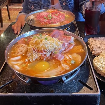 Uniboil - Korean Army Hotpot - SRF Pork Certified Angus Beef Hotpot - Noodles Near Me - Davis, California Uniboil - Korean Army Hotpot - SRF Pork Certified Angus Beef Hotpot - Noodles Near Me - Davis, California