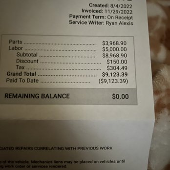EBB Elite Bmw & Benz Mds - total plus another 1.8k of parts - Auto Repair Near Me - Fontana, California EBB Elite Bmw & Benz Mds - total plus another 1.8k of parts - Auto Repair Near Me - Fontana, California